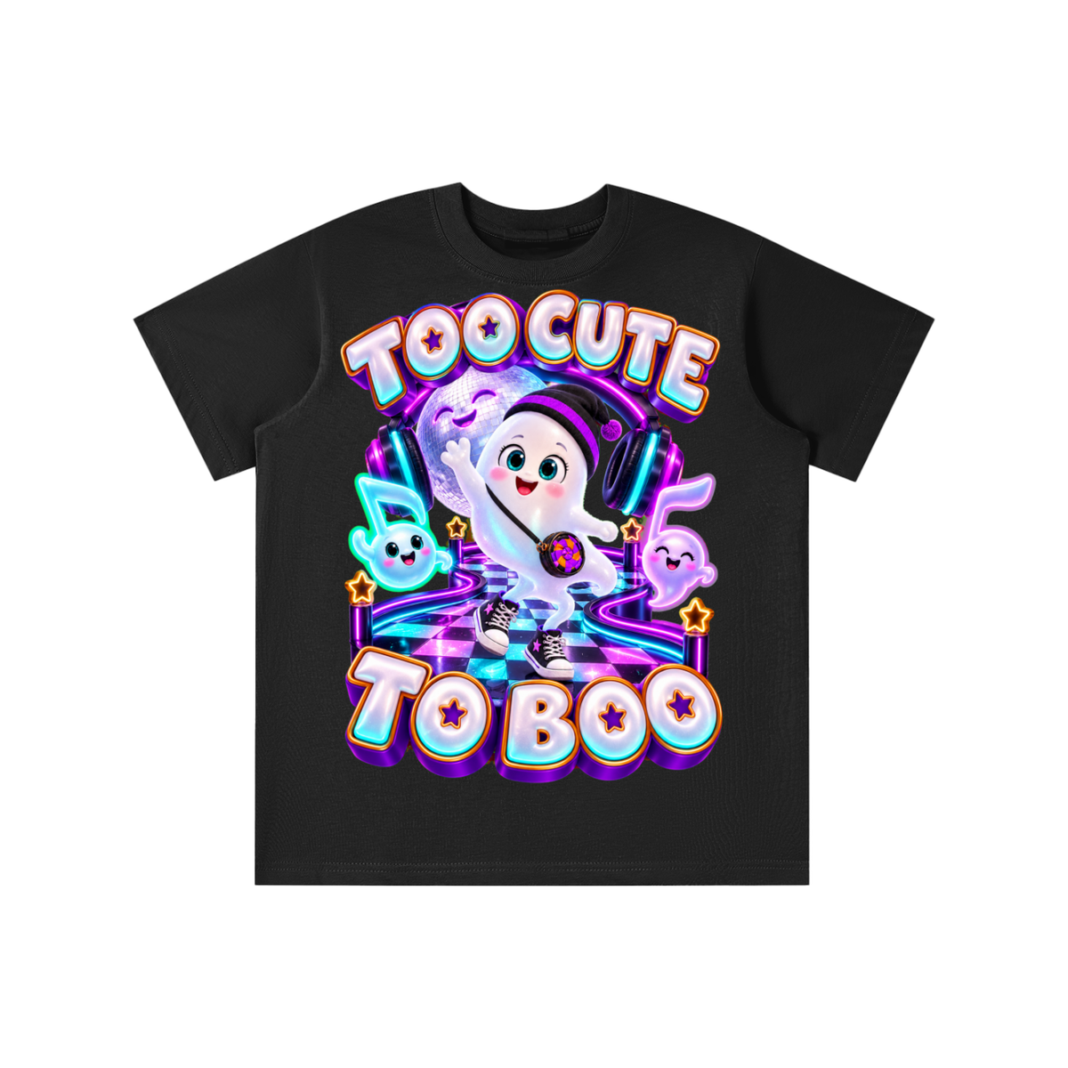 Halloween Gamer Ghost Graphic T-Shirt - Too Cute to Boo - Youth Unisex Tee