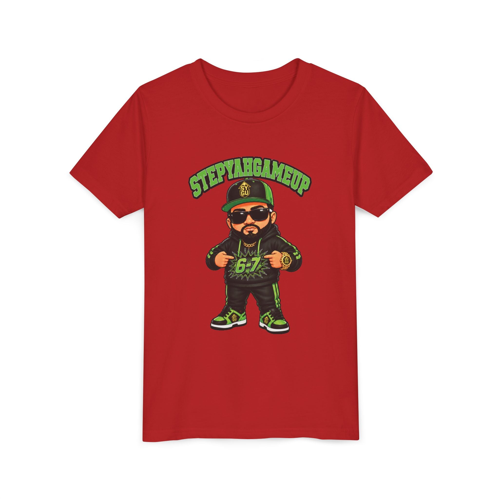 StepYahGameUp — Stumble Step 6-7 | Green Edition | Unisex Youth Tee