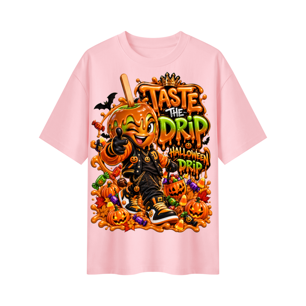 Halloween Candy Apple  Oversized Graphic T-Shirt - Taste the Drip - Unisex