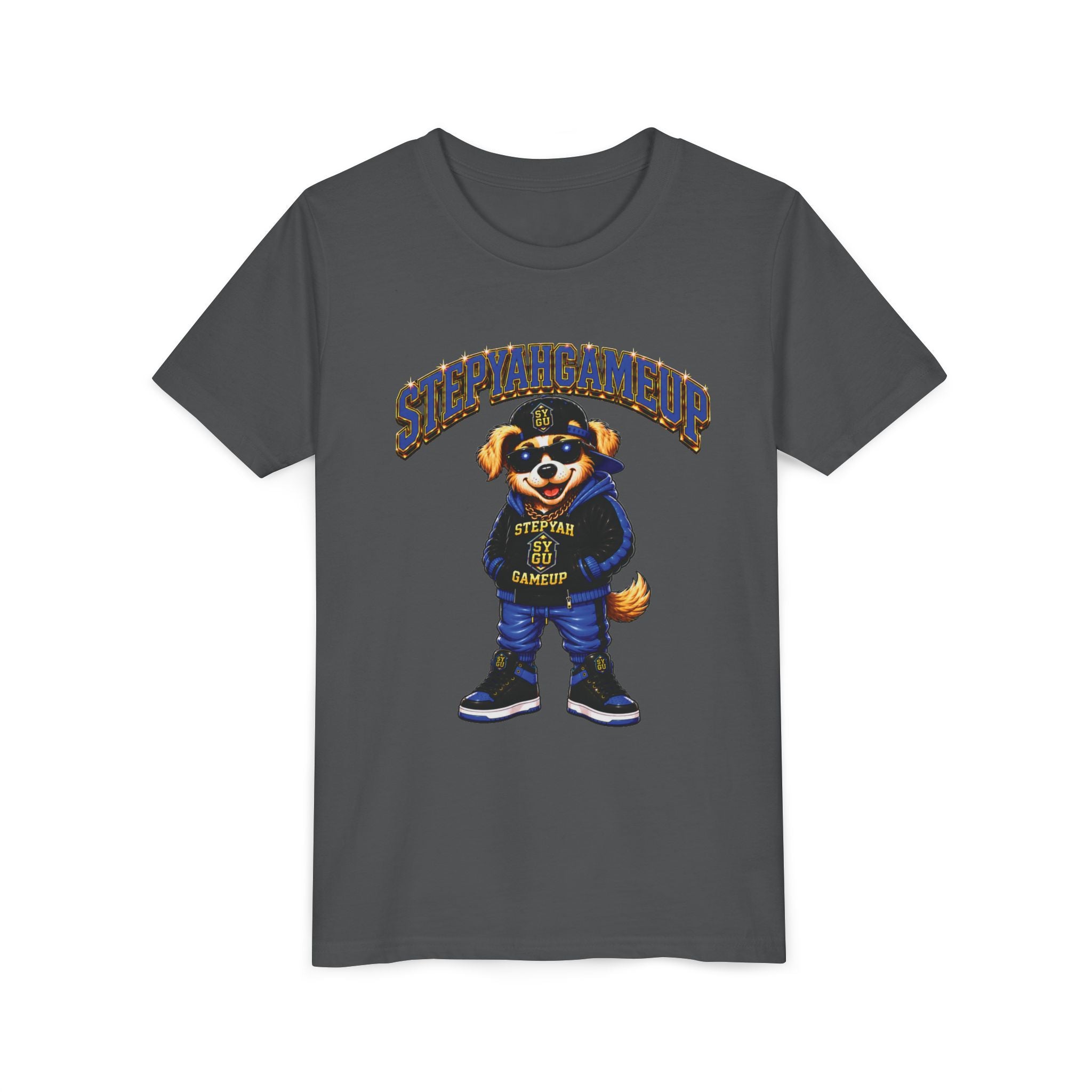 StepYahGameUp — SYGU Dog | Blue Edition | Unisex Youth Tee