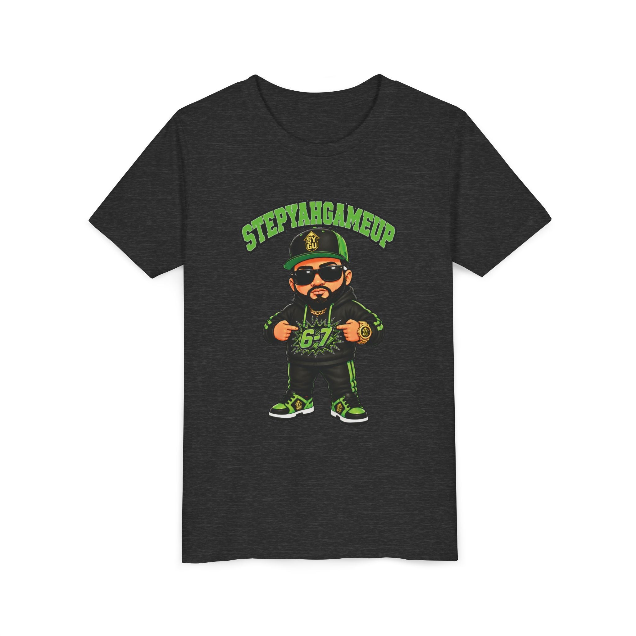 StepYahGameUp — Stumble Step 6-7 | Green Edition | Unisex Youth Tee