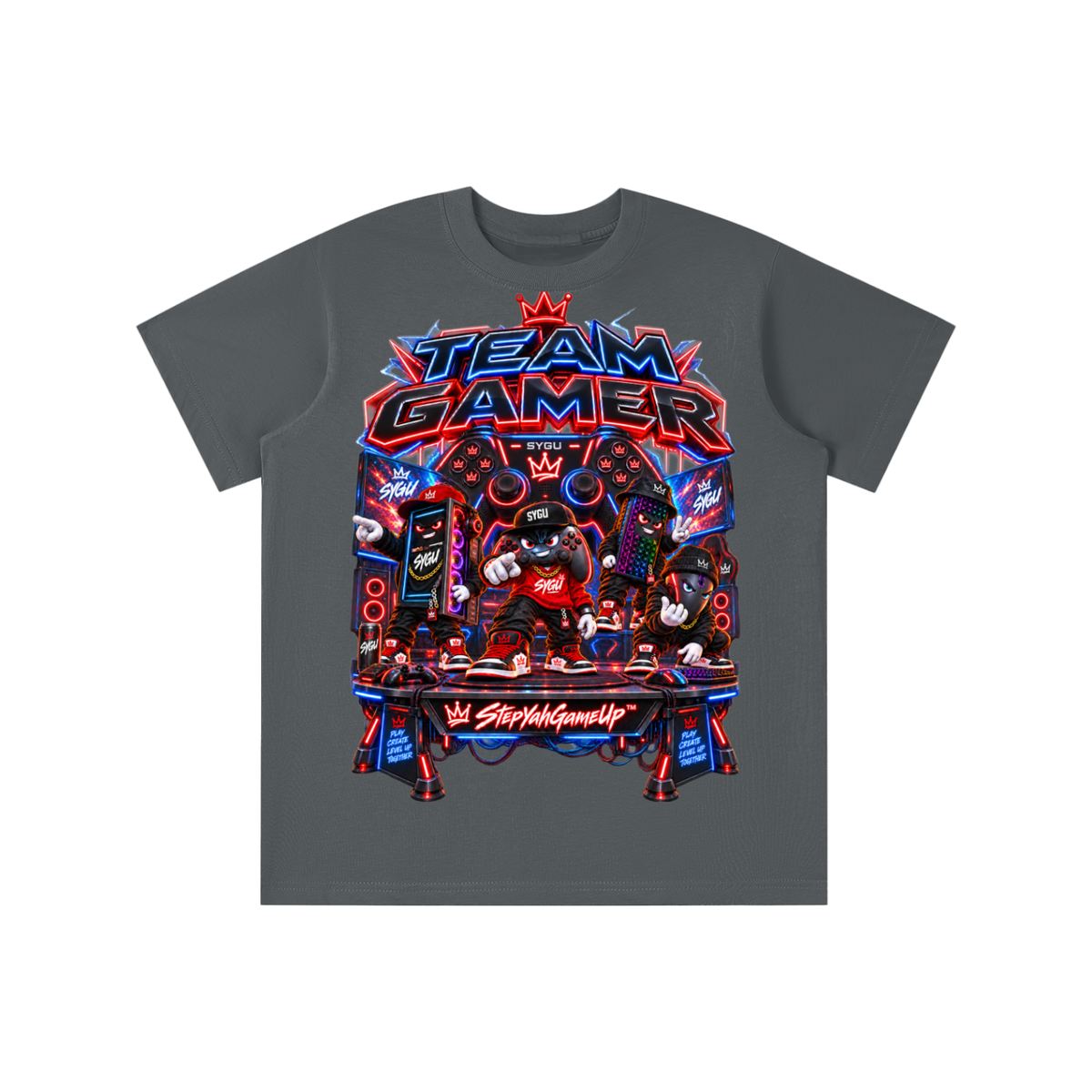 StepYahGameUp™ Team Gamer Graphic T-Shirt - Youth Unisex Tee