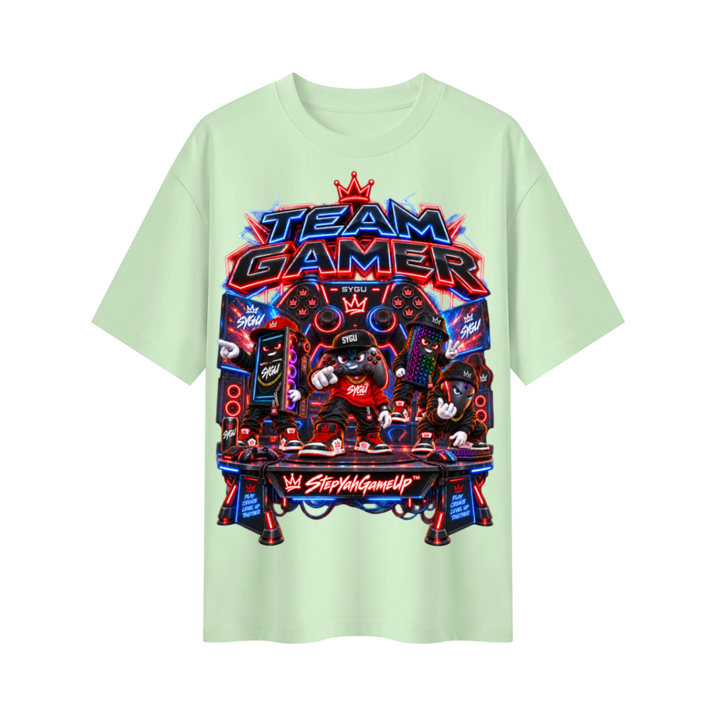 StepYahGameUp Squad Gamer Oversized T-Shirt - Team Gamer - Unisex
