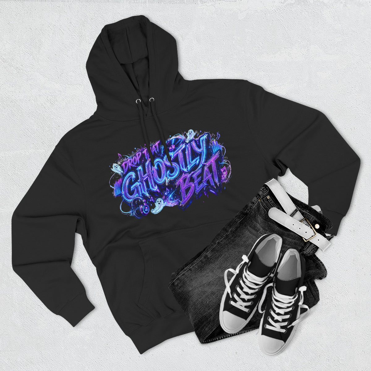 Drop That Ghostly Beat — Ghostlight Groove Halloween Hoodie | Adult Unisex