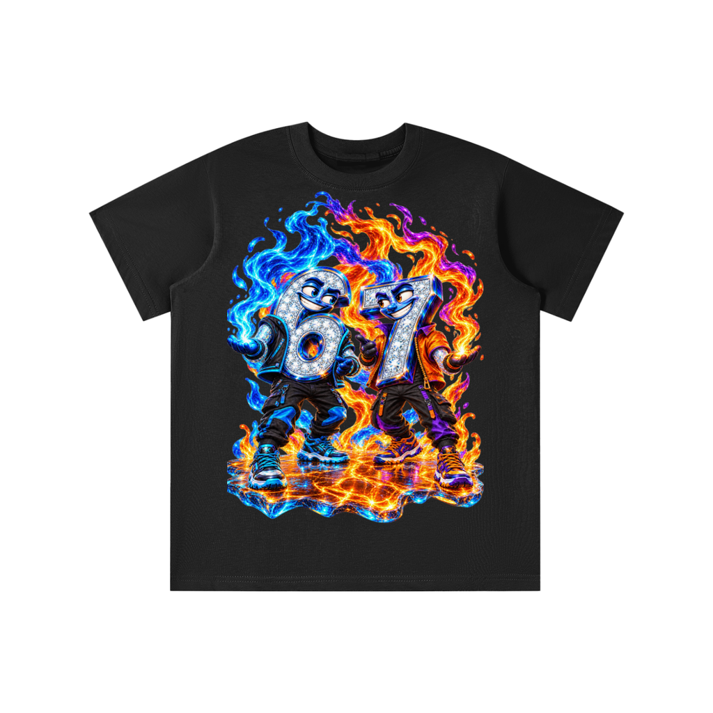 6-7 Street Mode™ Fire & Ice Graphic T-Shirt - Youth Unisex Tee