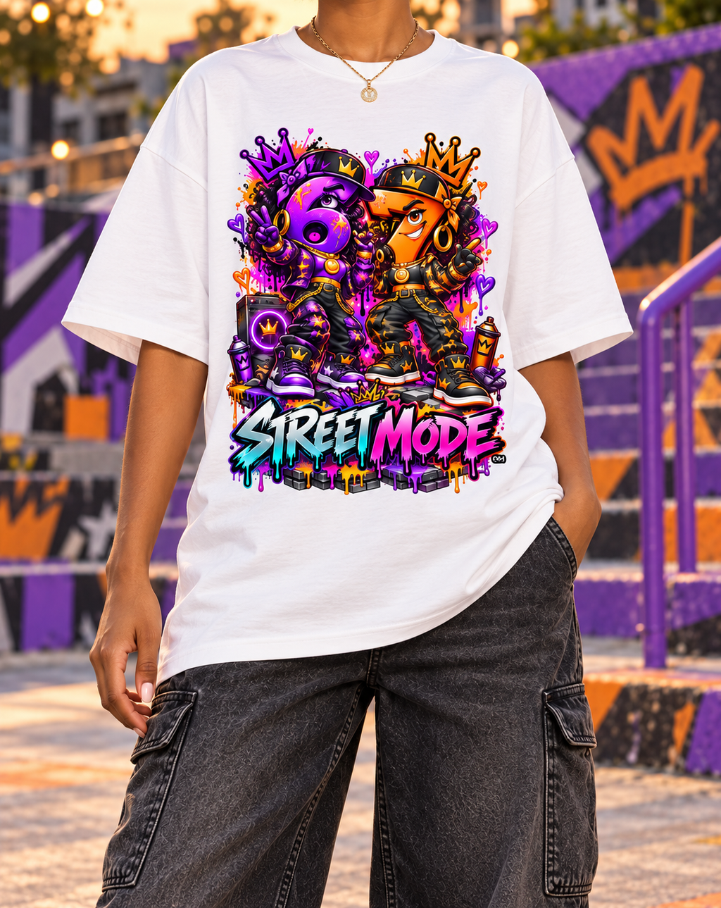 6-7 Street Mode™ Street Mode Female Oversized Graphic T-Shirt - Unisex
