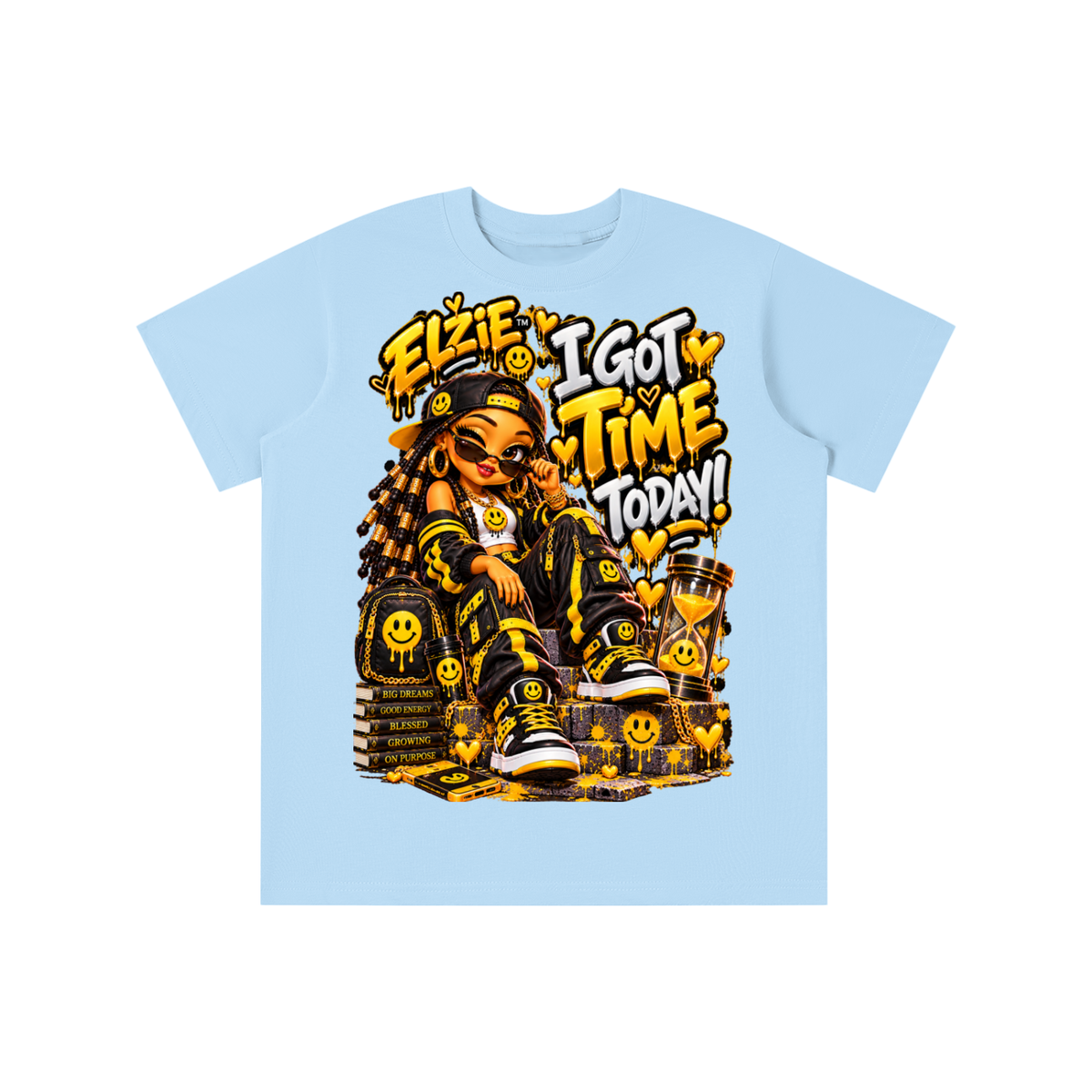 Own Your Vibe™ Elzie™ I Got Time Today! Graphic T-Shirt - Youth Unisex Tee