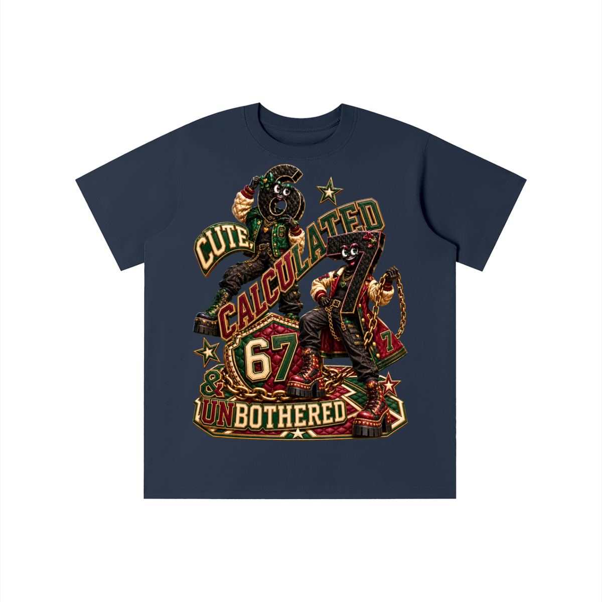 6-7 Street Mode™ Cute, Calculated & Unbothered Graphic T-Shirt - Youth Unisex Tee