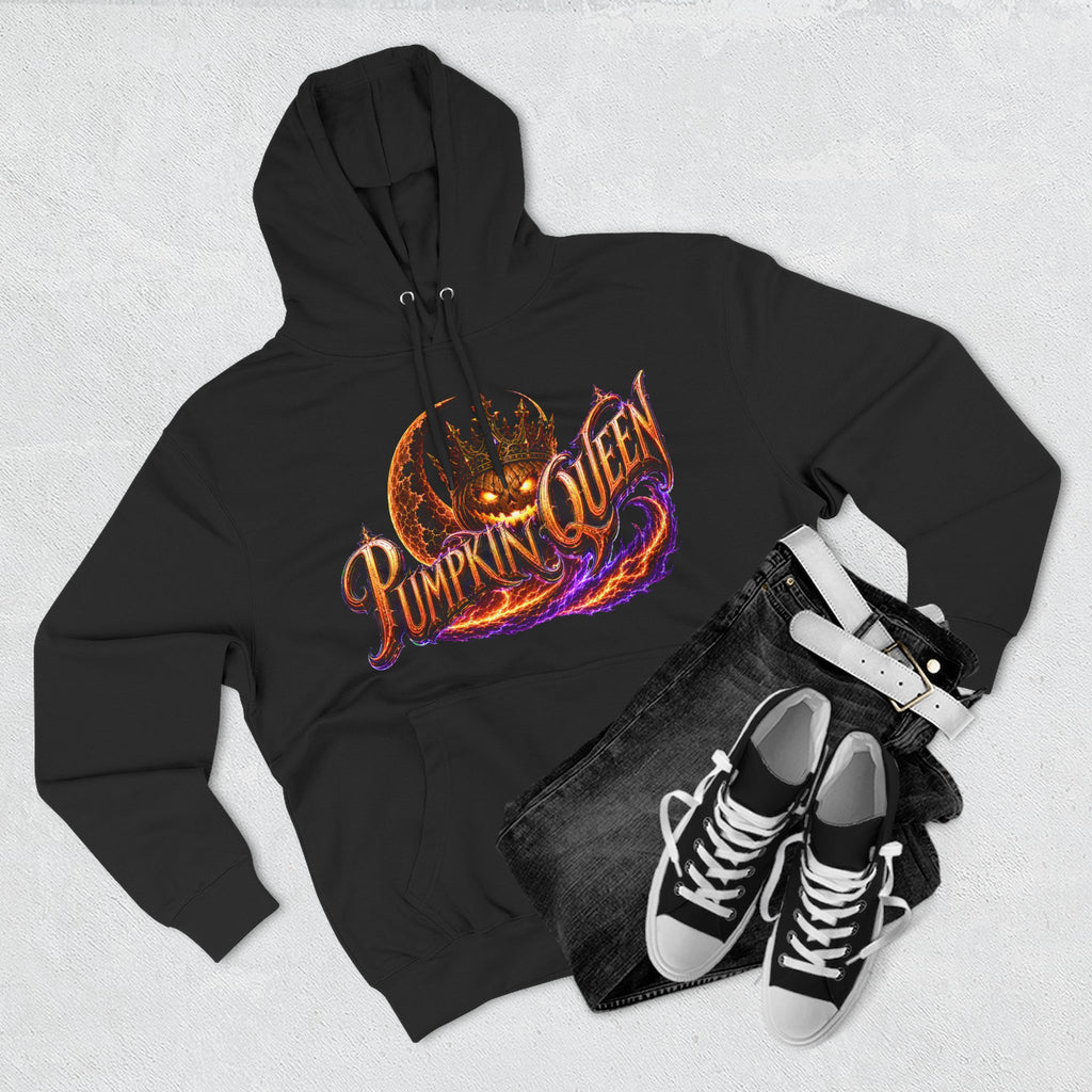 Crowned by Midnight — Pumpkin Queen Halloween Hoodie | Adult Unisex