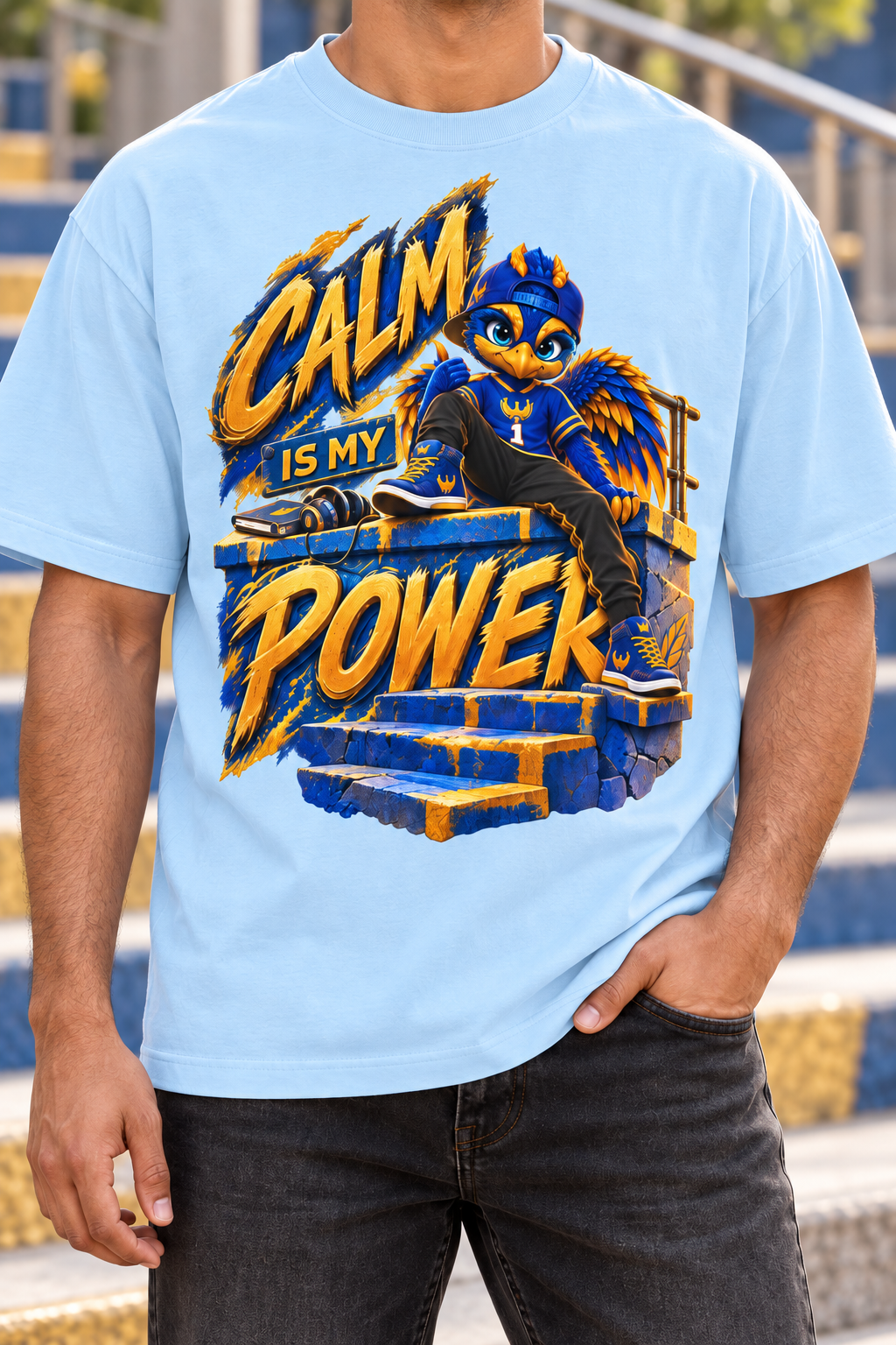 Lil Fantasy Legends™ Calm Is My Power Oversized Graphic T-Shirt - Unisex