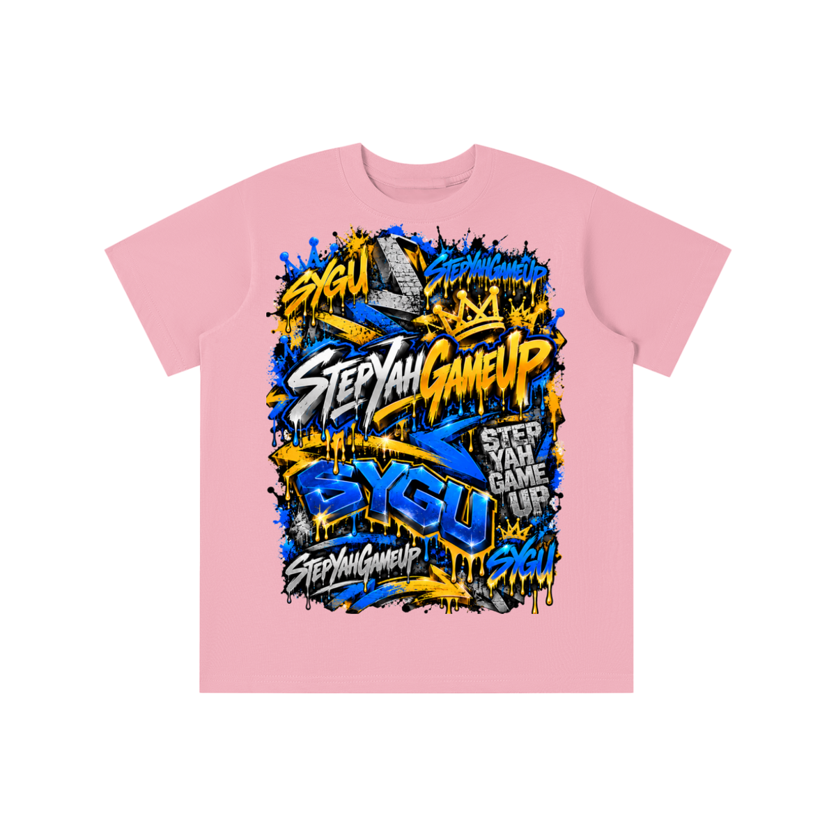 StepYahGameUp™ SYGU Signature Graffiti Graphic T-Shirt - Youth Unisex Tee