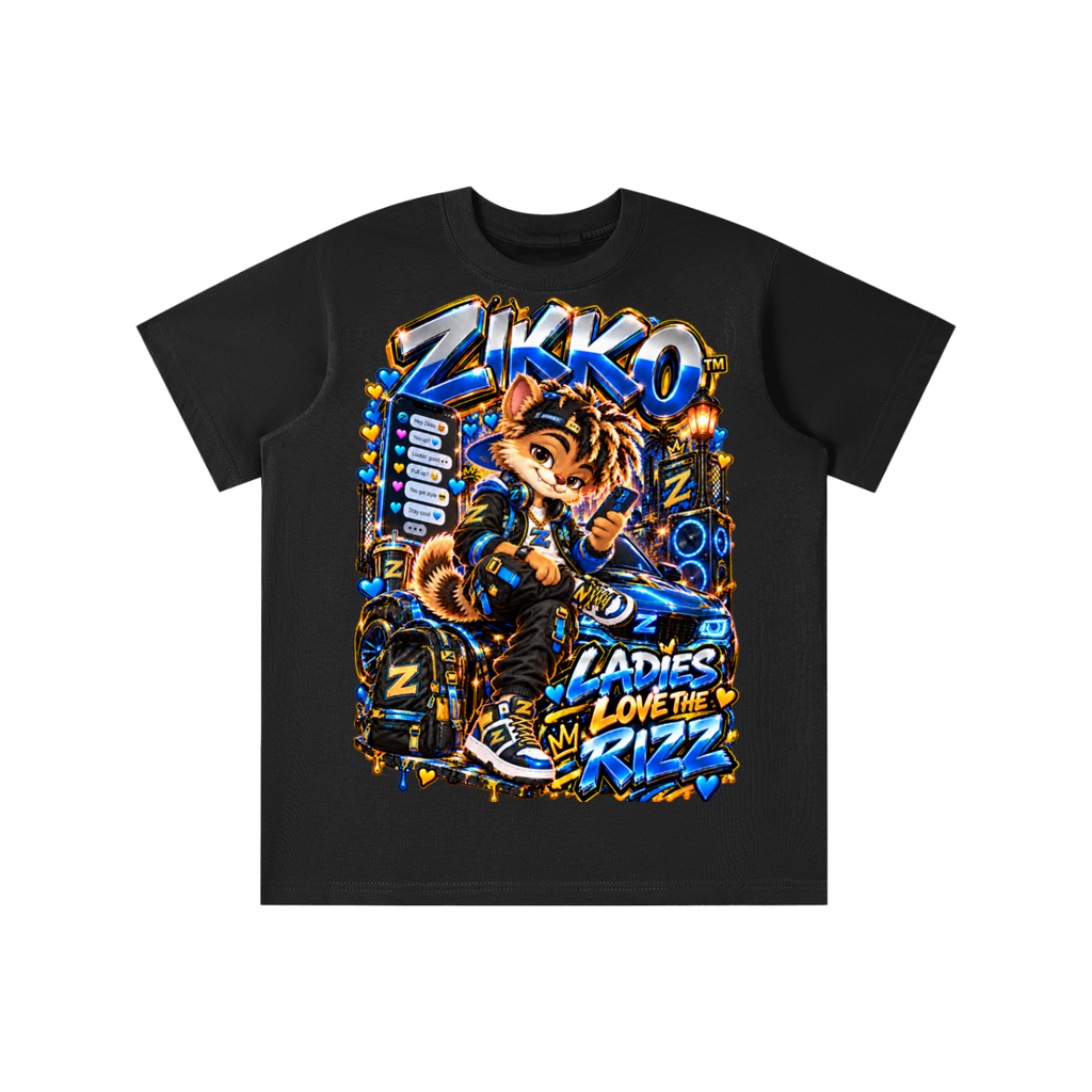Own Your Vibe™ Zikko™ Ladies Love the Rizz Graphic T-Shirt - Youth Unisex Tee