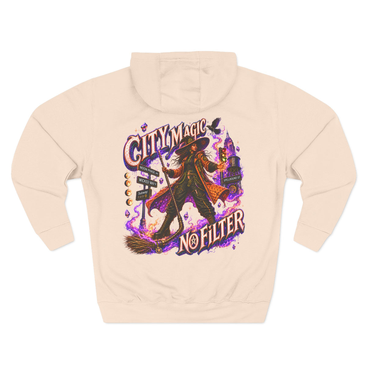 City Magic, No Filter — Urban Witch Halloween Hoodie | Adult Unisex
