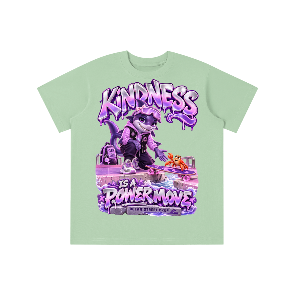 Ocean Street Prep™ Lil Violet Kindness Is a Power Move Graphic T-Shirt - Youth Unisex Tee