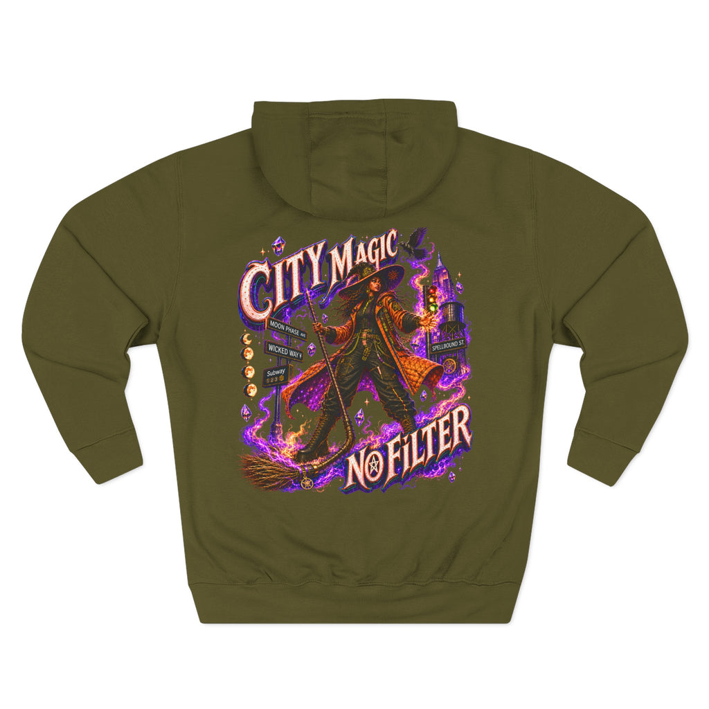City Magic, No Filter — Urban Witch Halloween Hoodie | Adult Unisex