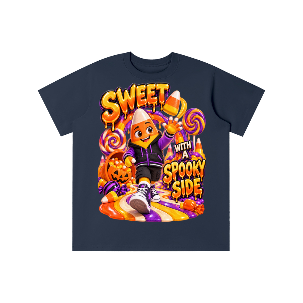 Halloween Candy Corn Graphic T-Shirt - Sweet With a Spooky Side - Youth Unisex Tee