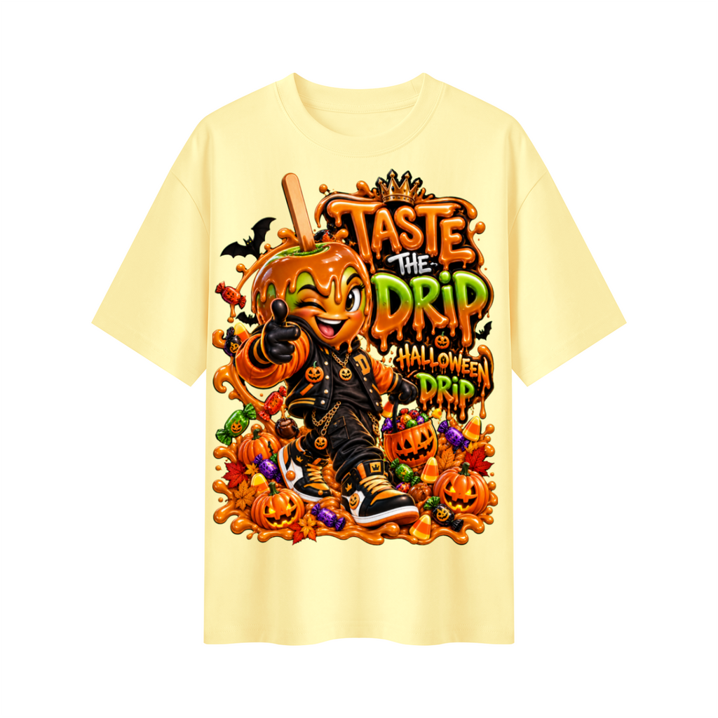 Halloween Candy Apple  Oversized Graphic T-Shirt - Taste the Drip - Unisex