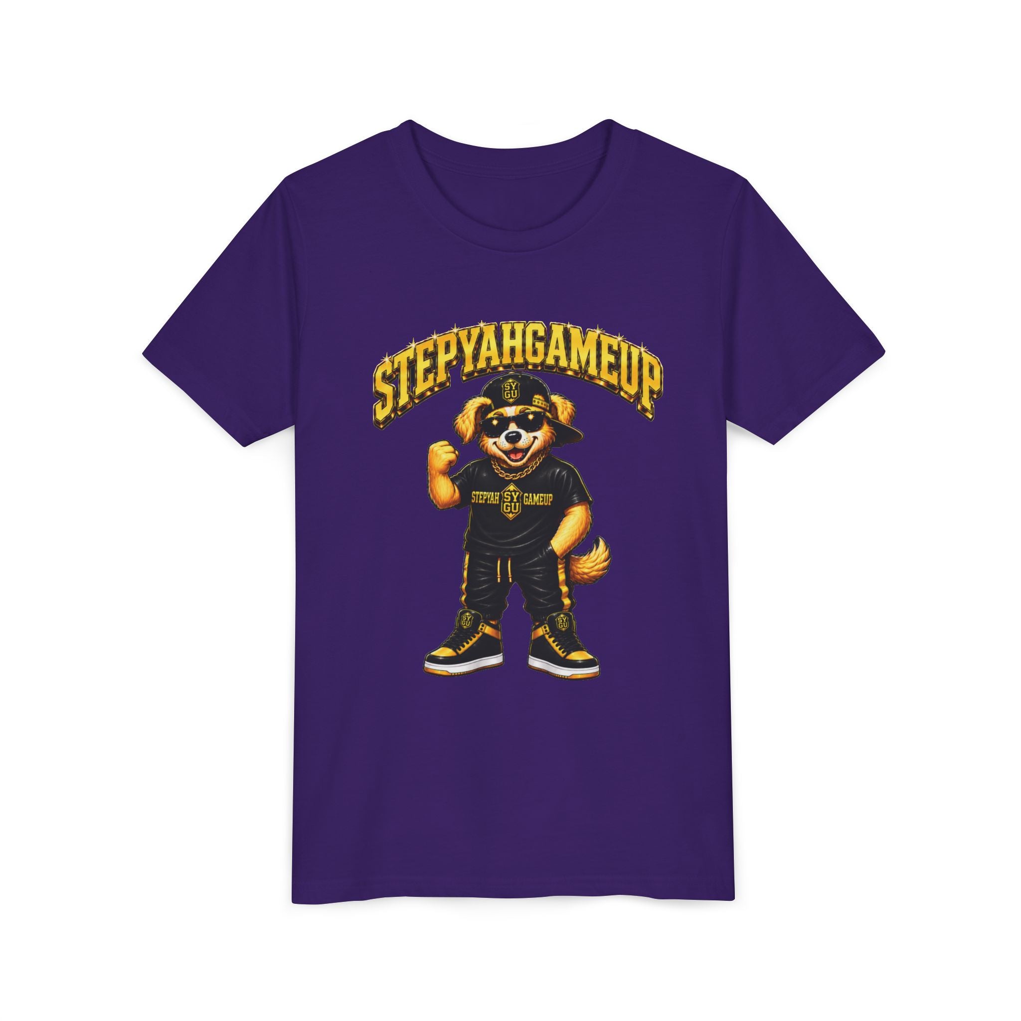 StepYahGameUp — SYGU Dog | Gold Edition | Unisex Youth Tee