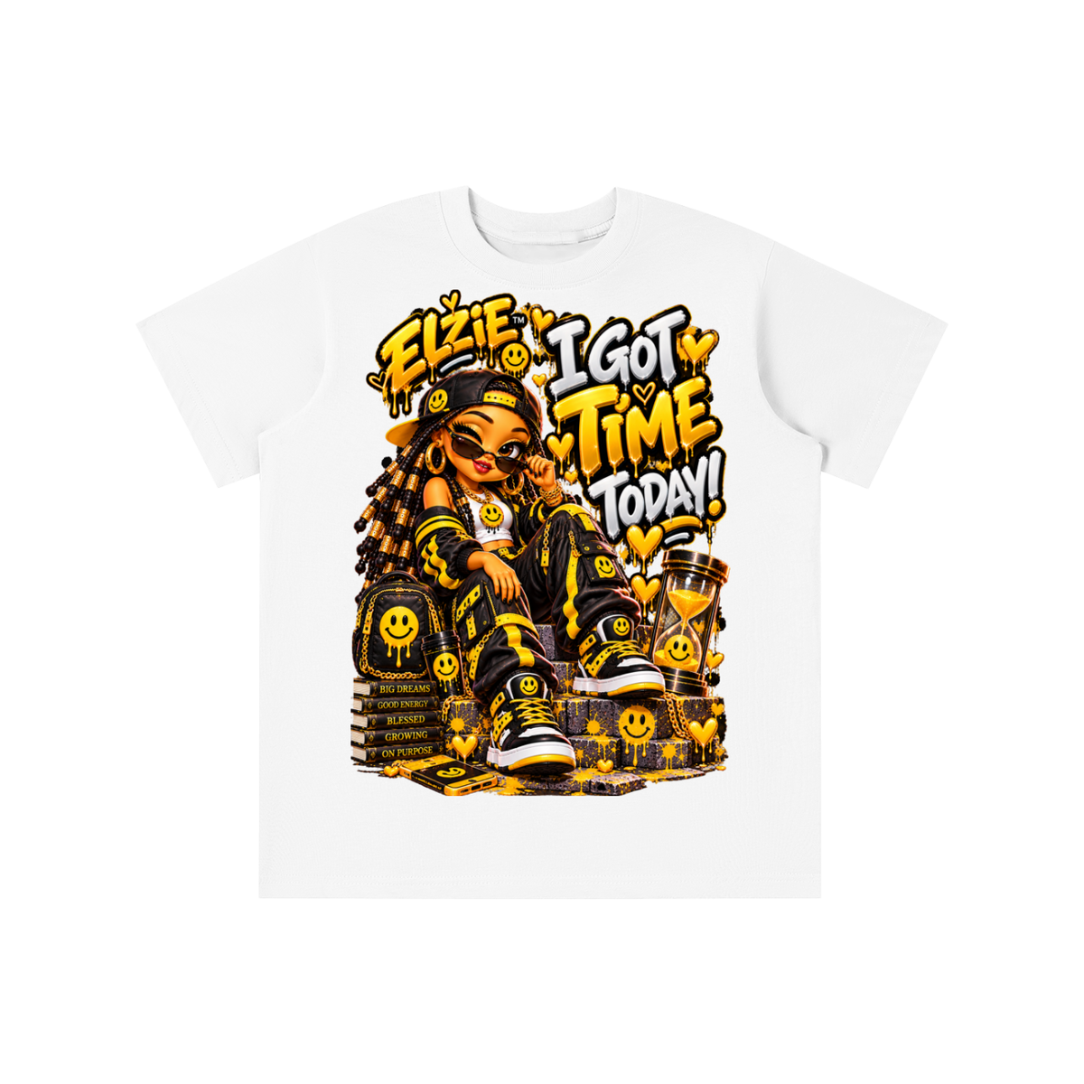 Own Your Vibe™ Elzie™ I Got Time Today! Graphic T-Shirt - Youth Unisex Tee