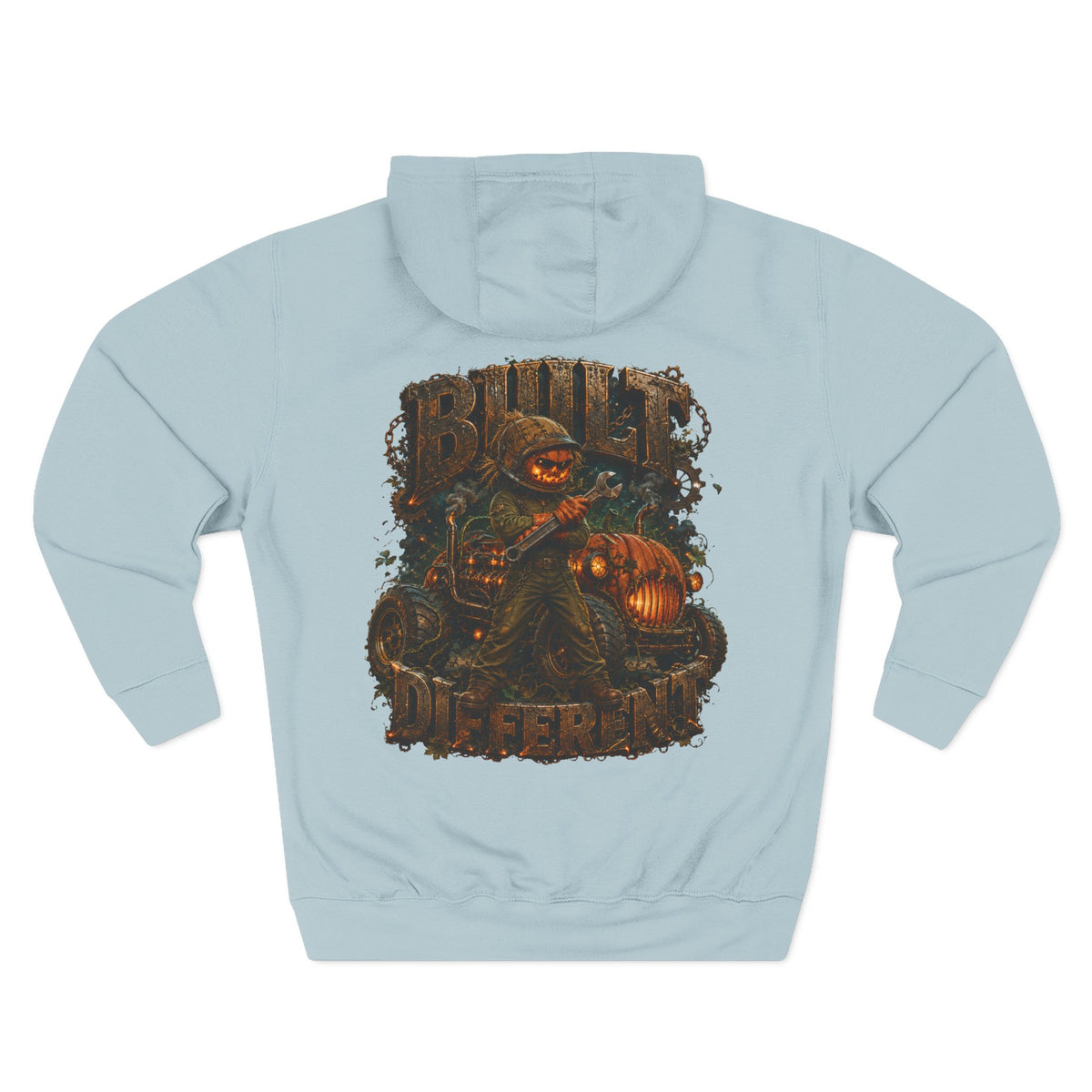Built Different — Pumpkin Patch Mechanic Halloween Hoodie | Adult Unisex