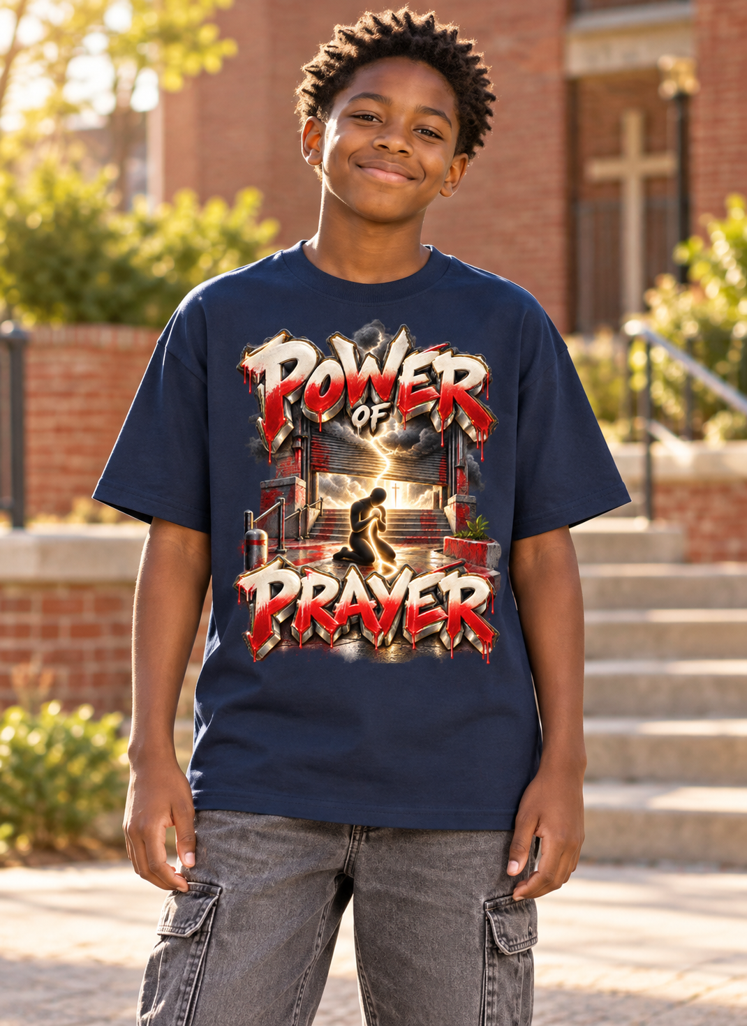 Walk by Faith™ Power of Prayer Graphic T-Shirt - Youth Unisex Tee