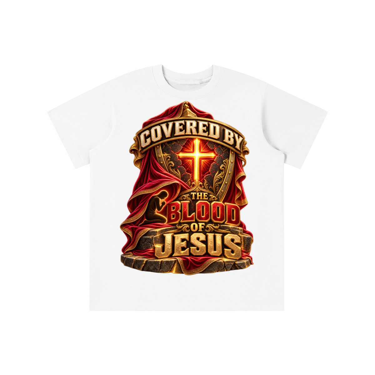 Walk by Faith™ Covered by the Blood of Jesus Graphic T-Shirt - Youth Unisex Tee