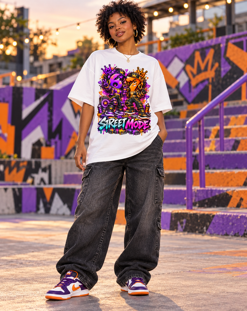 6-7 Street Mode™ Street Mode Female Oversized Graphic T-Shirt - Unisex