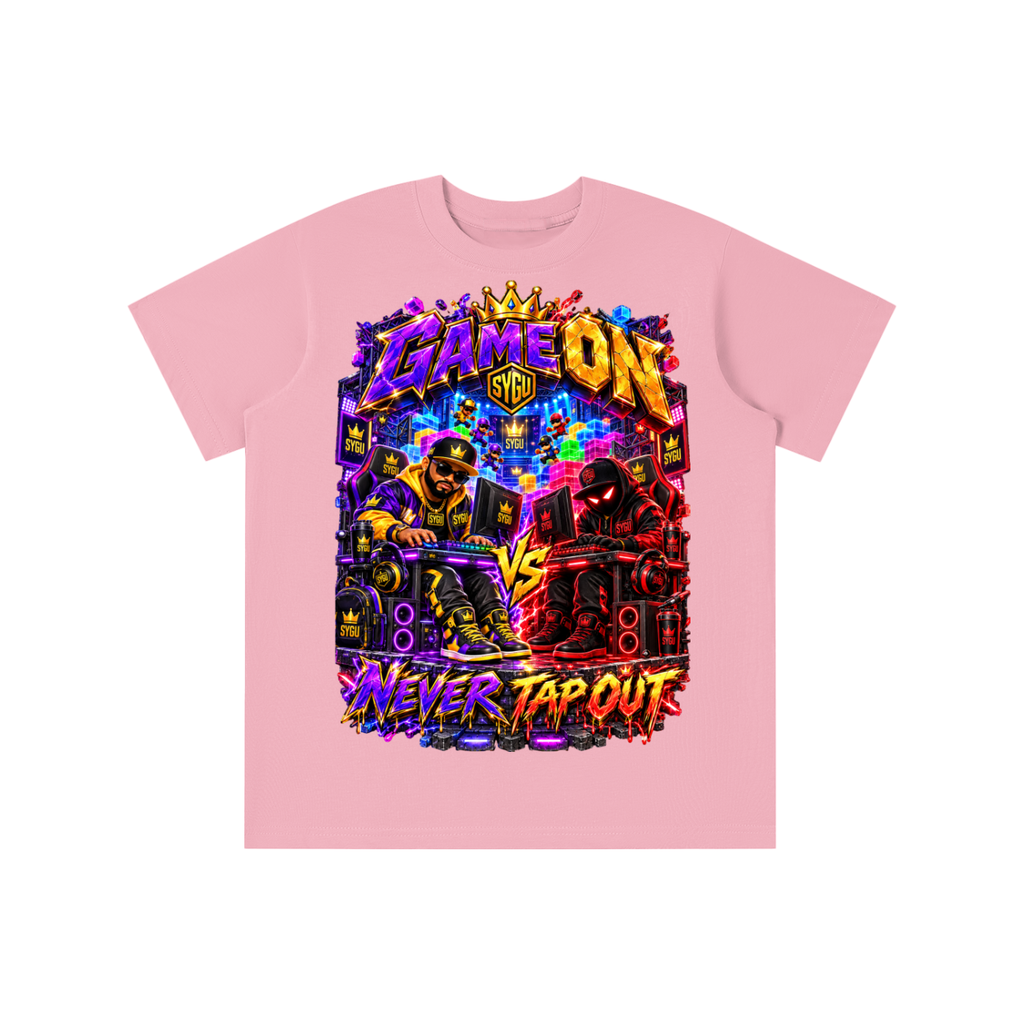StepYahGameUp™ Game On Never Tap Out Graphic T-Shirt - Youth Unisex Tee