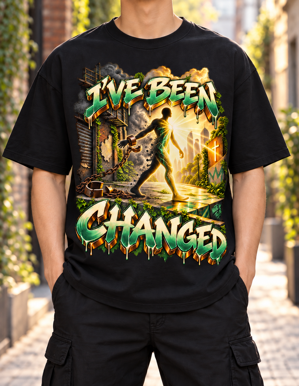 Walk by Faith™ I’ve Been Changed Oversized Graphic T-Shirt - Unisex