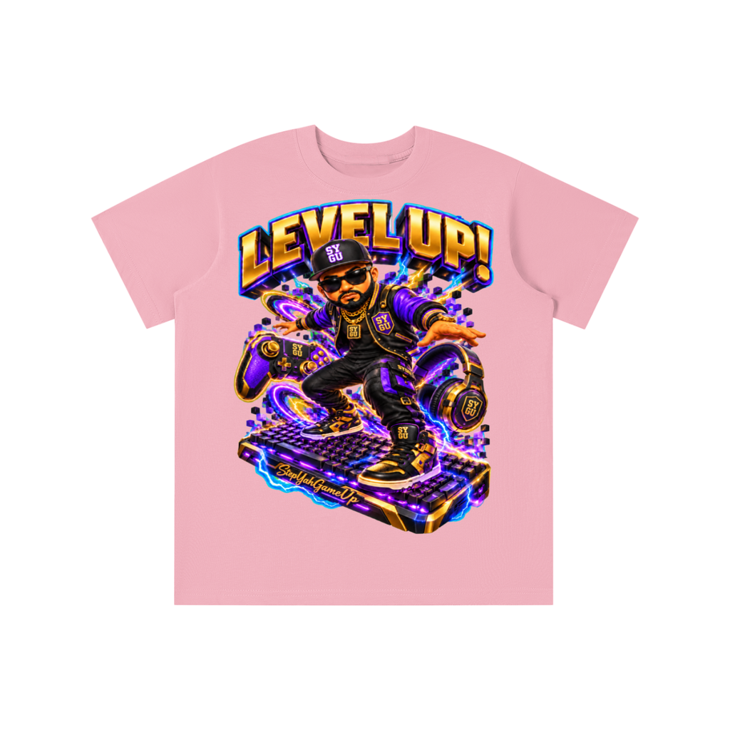 StepYahGameUp Gamer Graphic T-Shirt - Level Up! - Youth Unisex Tee