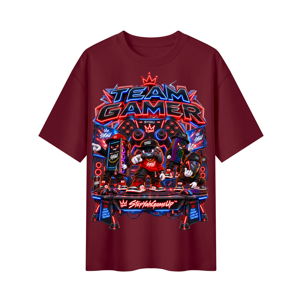 StepYahGameUp Squad Gamer Oversized T-Shirt - Team Gamer - Unisex