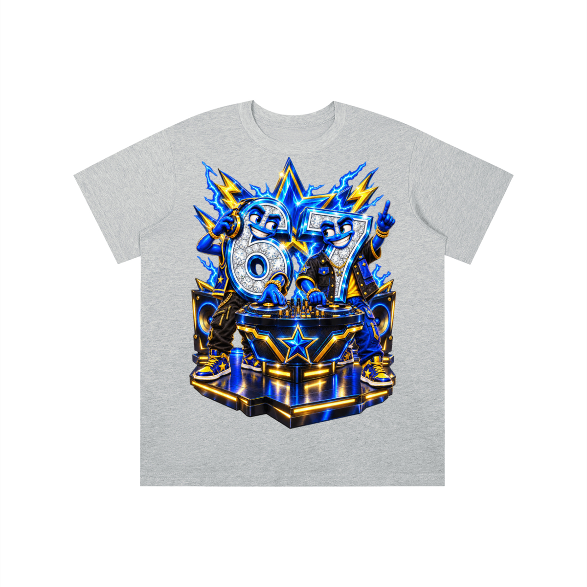 6-7 Street Mode™ Turn Up the Numbers DJ Graphic T-Shirt - Youth Unisex Tee