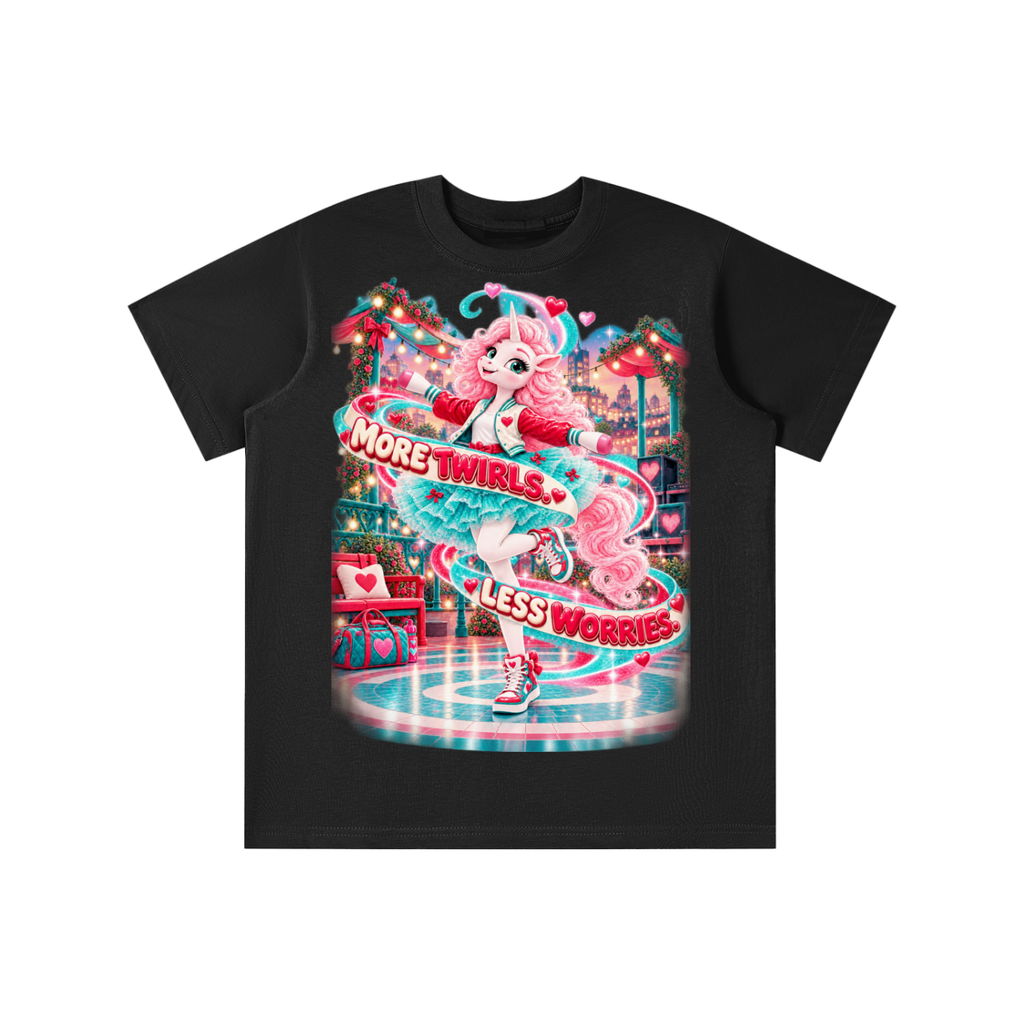 Umyrica Magical Collection™ More Twirls Less Worries Graphic T-Shirt - Youth Unisex Tee