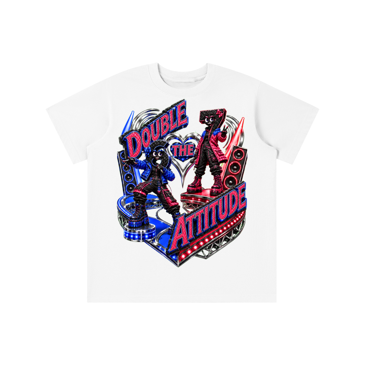 6-7 Street Mode™ Double the Attitude Graphic T-Shirt - Youth Unisex Tee