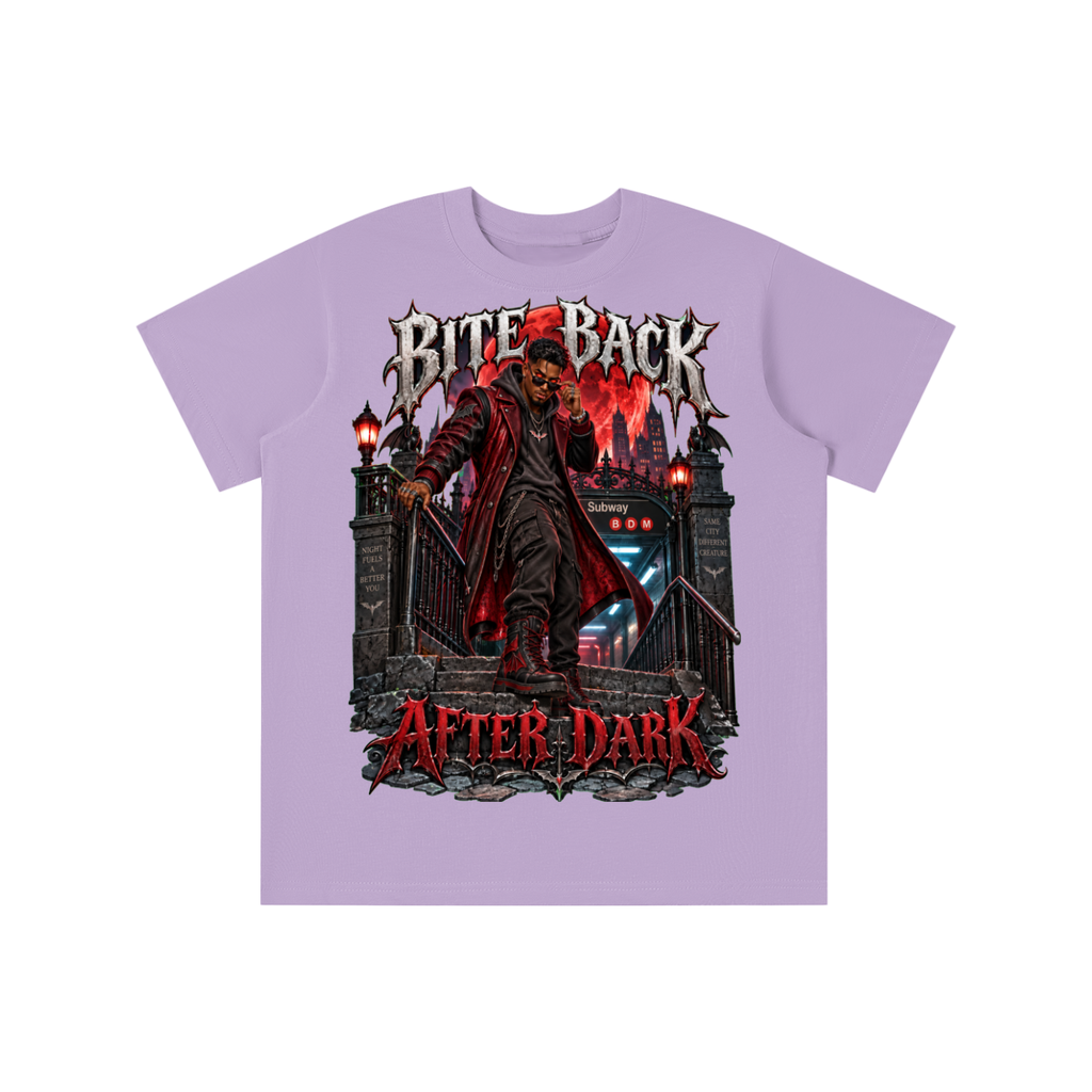 Halloween Vampire Graphic T-Shirt - Bite Back After Dark - Youth Unisex Tee