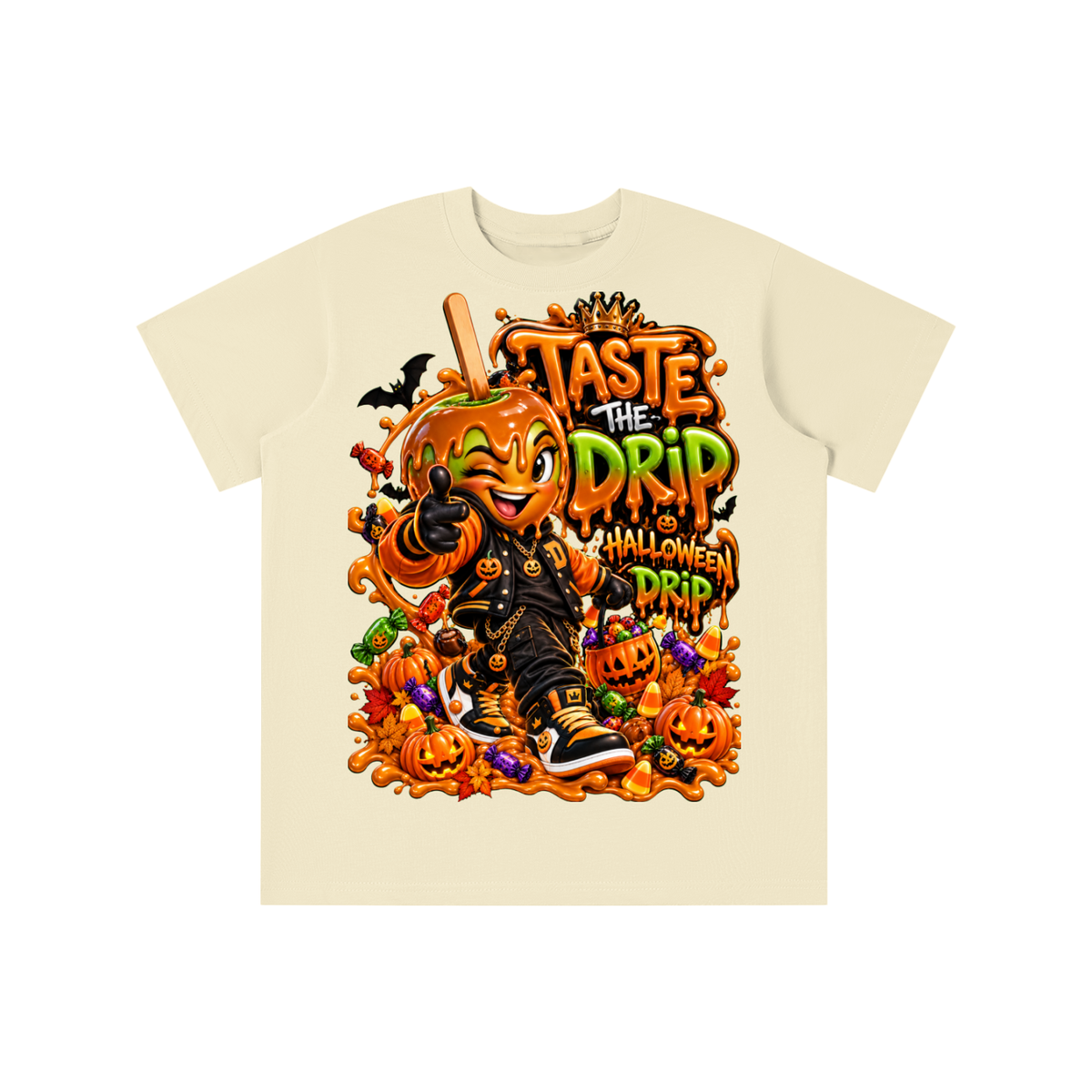 Halloween Candy Apple Graphic T-Shirt - Taste the Drip - Youth Unisex Tee