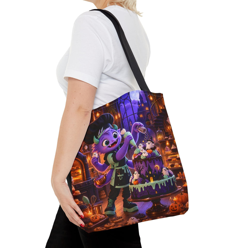 Halloween Trick or Treat Tote Bag - Moonlit Monster Bakery - Kids Candy Bag