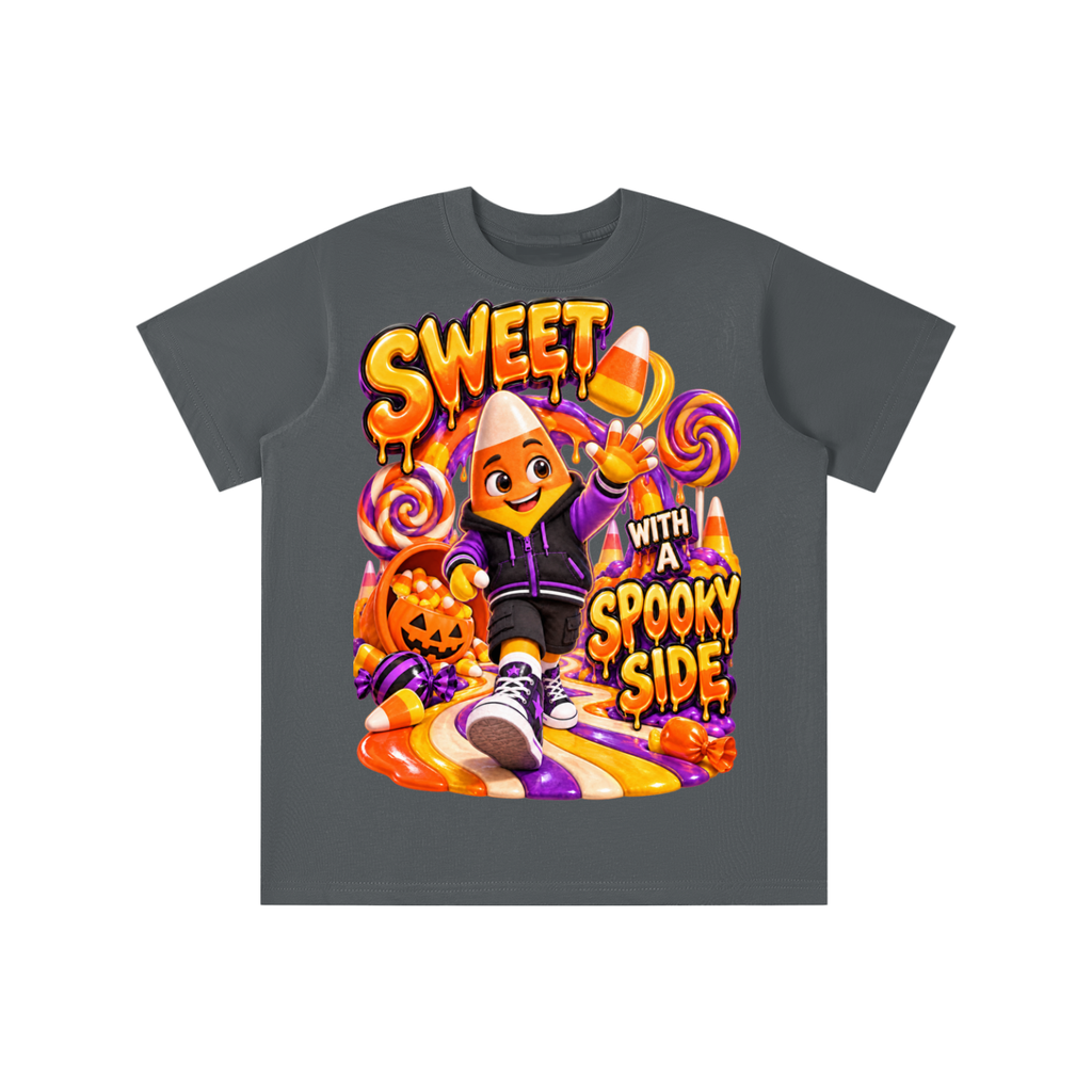 Halloween Candy Corn Graphic T-Shirt - Sweet With a Spooky Side - Youth Unisex Tee