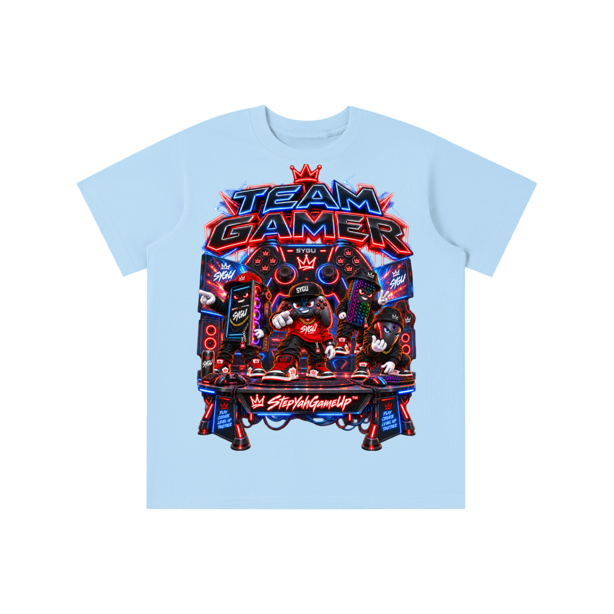 StepYahGameUp™ Team Gamer Graphic T-Shirt - Youth Unisex Tee