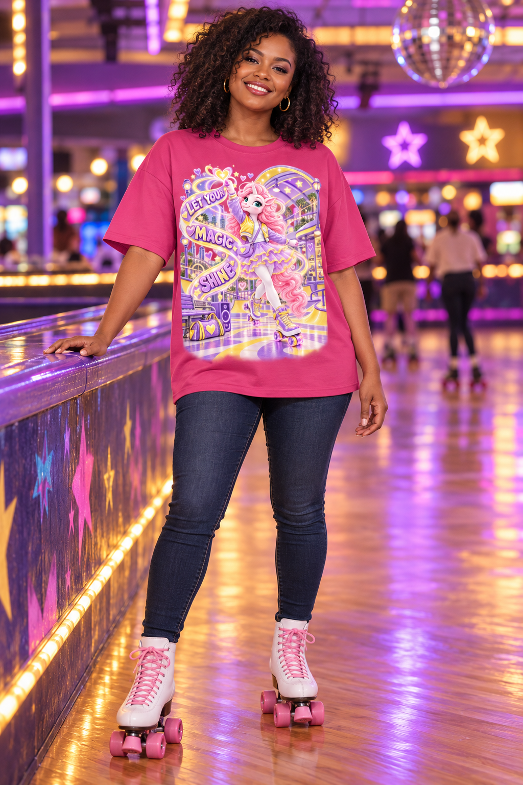 Umyrica Magical Collection™ Let Your Magic Shine Oversized Graphic T-Shirt - Unisex