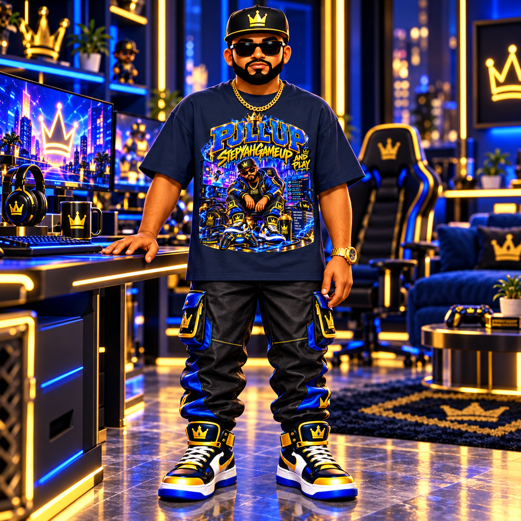 StepYahGameUp™ Pull Up and Play Oversized Graphic T-Shirt - Unisex