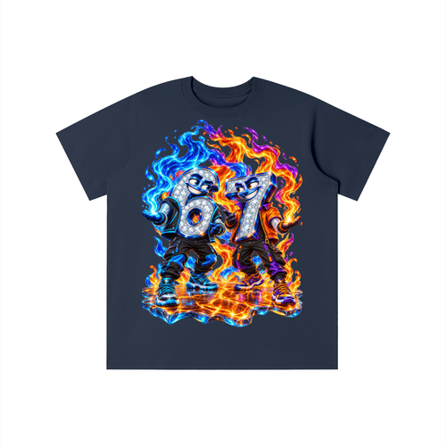 6-7 Street Mode™ Fire & Ice Graphic T-Shirt - Youth Unisex Tee