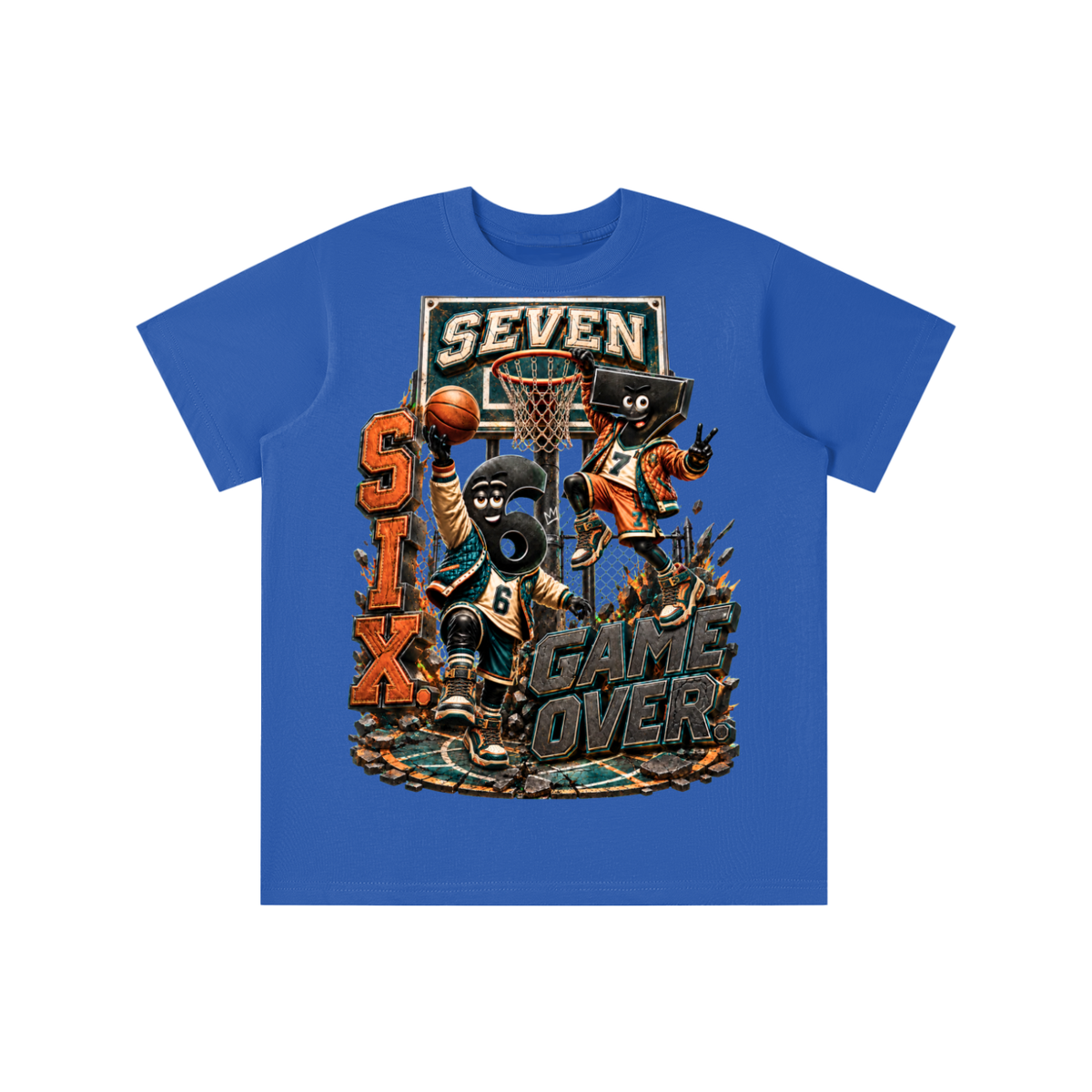 6-7 Street Mode™ Basketball Graphic T-Shirt - Game Over - Youth Unisex Tee