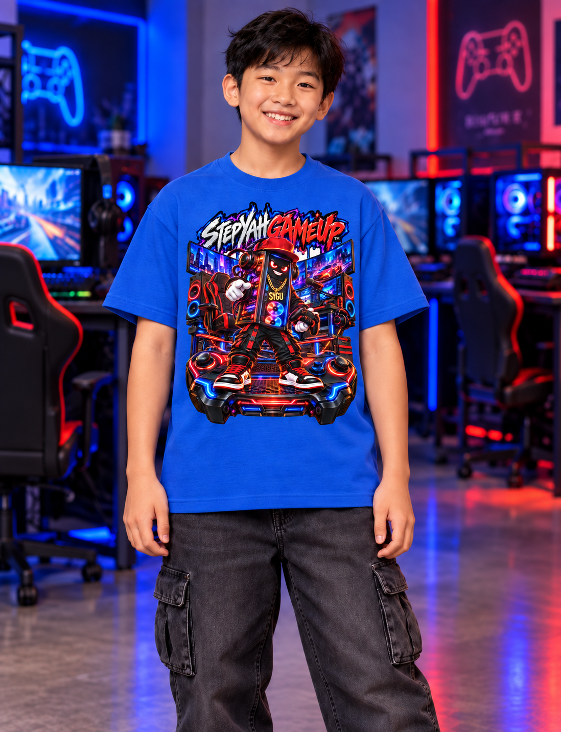 StepYahGameUp™ PC Tower Graphic T-Shirt - Youth Unisex Tee