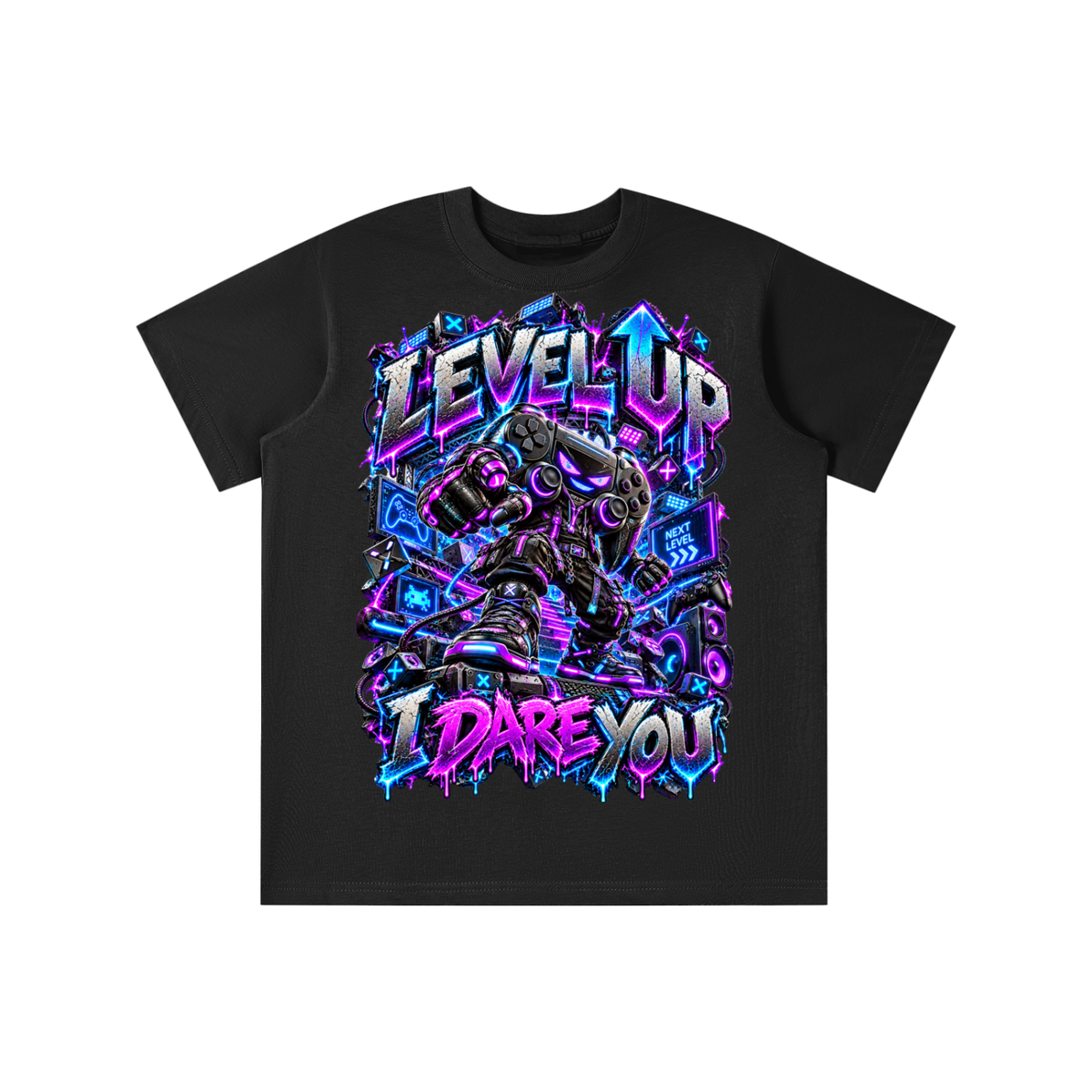 StepYahGameUp™ Level Up I Dare You Graphic T-Shirt - Youth Unisex Tee