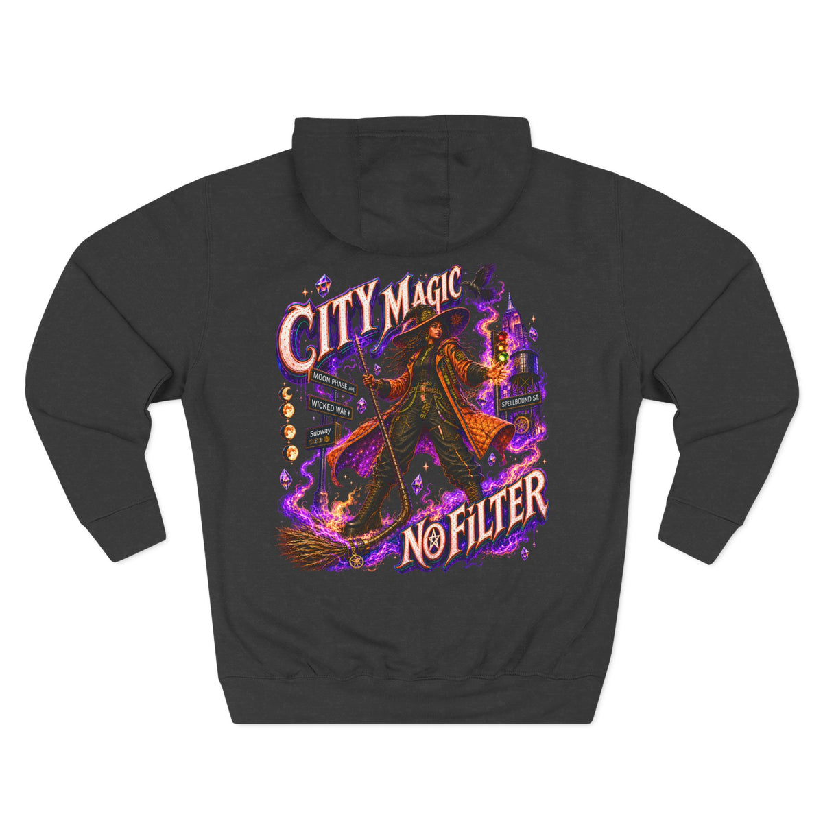 City Magic, No Filter — Urban Witch Halloween Hoodie | Adult Unisex