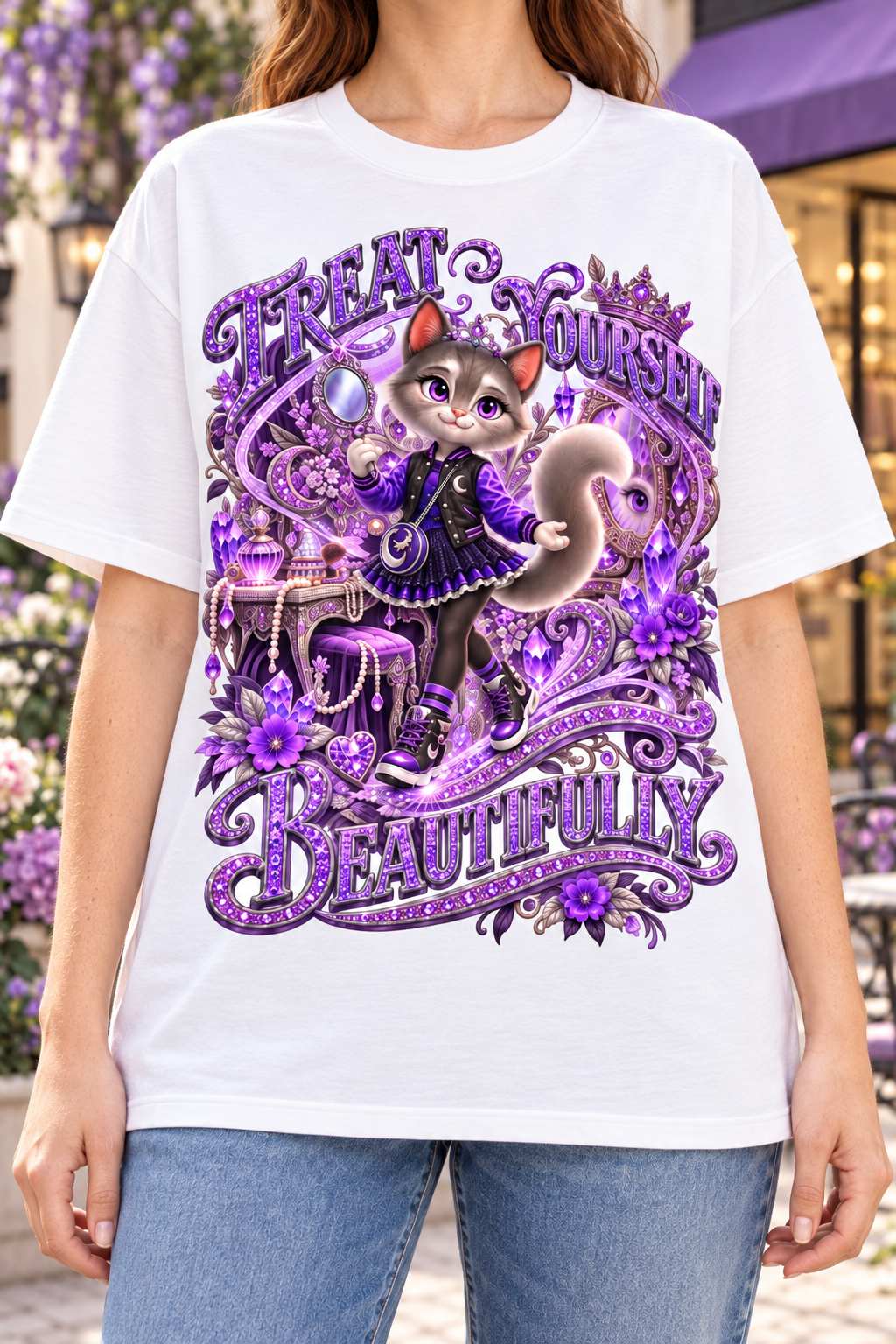 Lil Fantasy Legends™ Treat Yourself Beautifully Oversized Graphic T-Shirt - Unisex