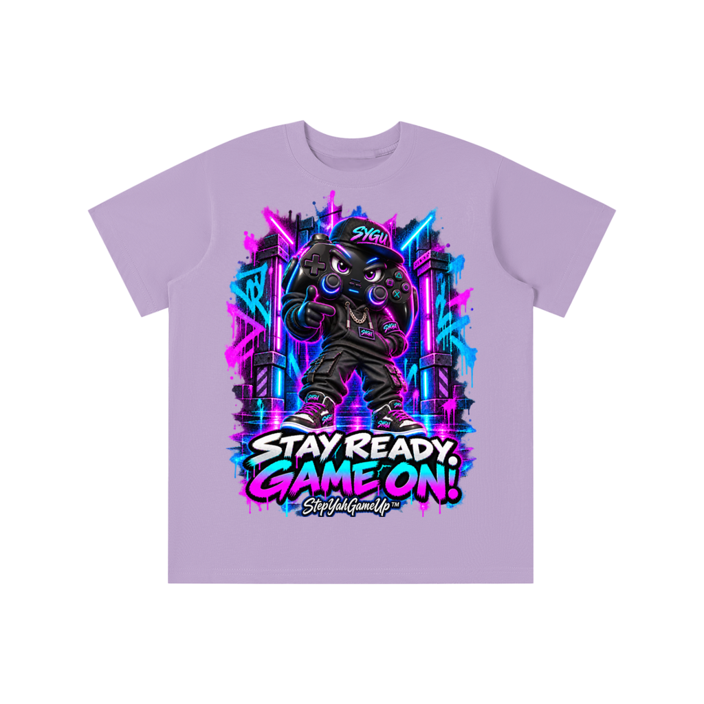 StepYahGameUp™ Stay Ready Game On Graphic T-Shirt - Youth Unisex Tee