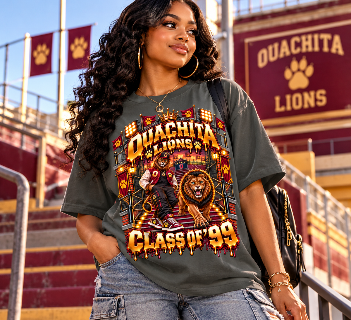 Alumni & Legacy Collection™ Ouachita Lions Class of ’99 Oversized Graphic T-Shirt - Unisex