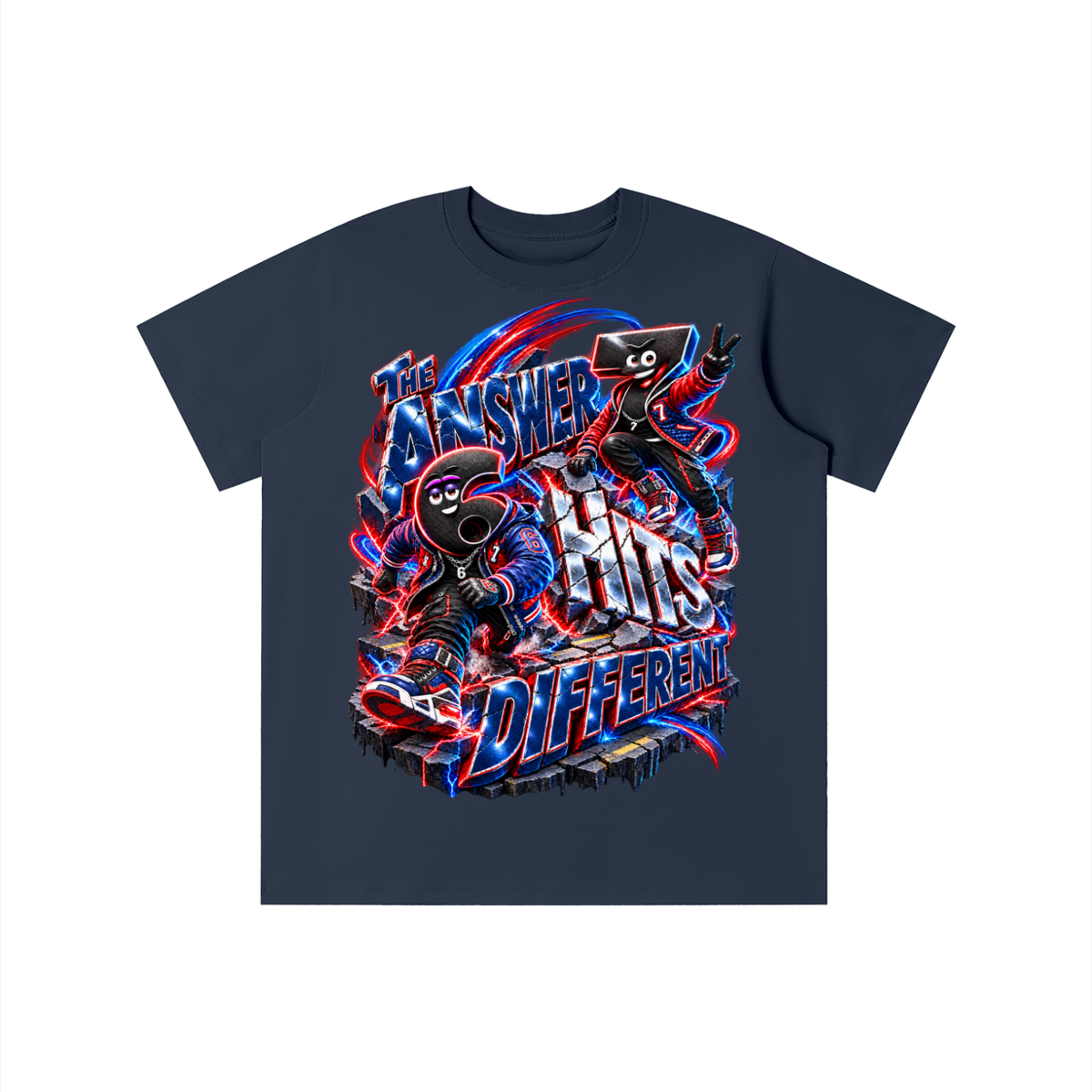 6-7 Street Mode™ Numbers Hit Different Graphic T-Shirt - Youth Unisex Tee
